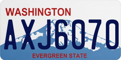 WA license plate AXJ6070