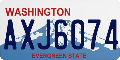 WA license plate AXJ6074