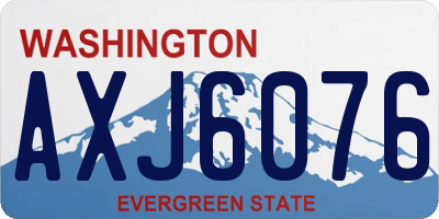 WA license plate AXJ6076