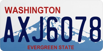 WA license plate AXJ6078