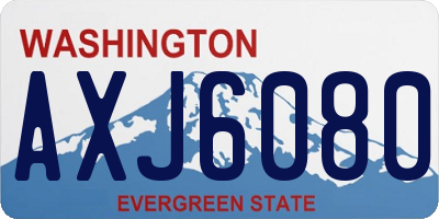 WA license plate AXJ6080