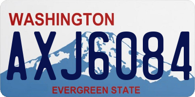 WA license plate AXJ6084