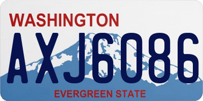 WA license plate AXJ6086