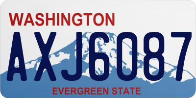 WA license plate AXJ6087