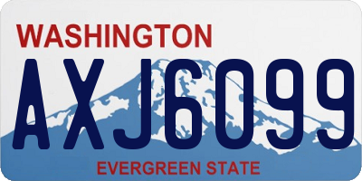 WA license plate AXJ6099