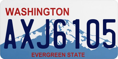 WA license plate AXJ6105
