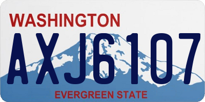 WA license plate AXJ6107