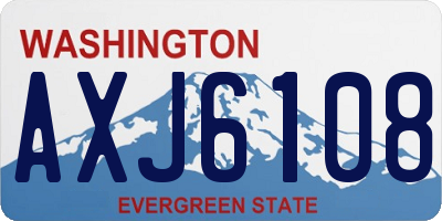WA license plate AXJ6108