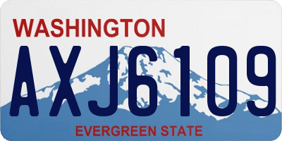 WA license plate AXJ6109