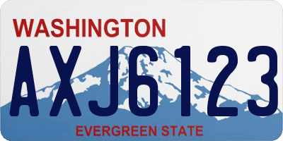 WA license plate AXJ6123