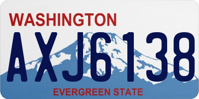 WA license plate AXJ6138