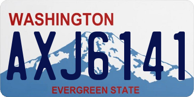 WA license plate AXJ6141