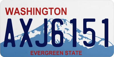 WA license plate AXJ6151