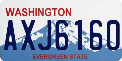WA license plate AXJ6160