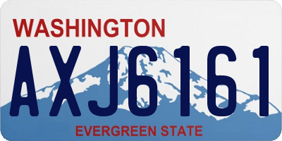 WA license plate AXJ6161