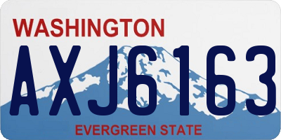 WA license plate AXJ6163