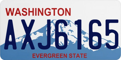 WA license plate AXJ6165