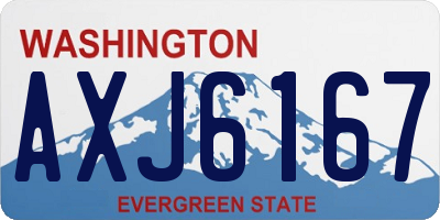 WA license plate AXJ6167