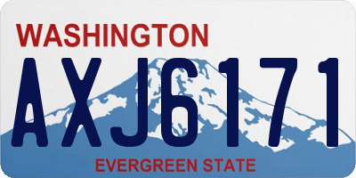 WA license plate AXJ6171