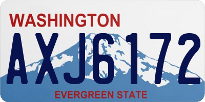 WA license plate AXJ6172