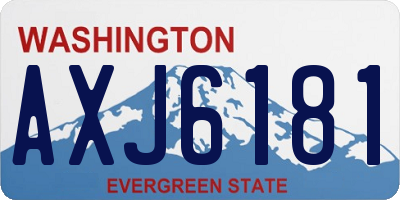 WA license plate AXJ6181