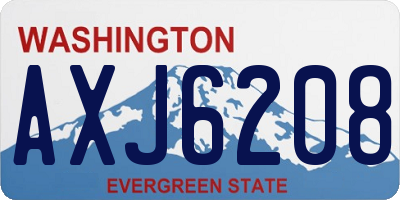 WA license plate AXJ6208