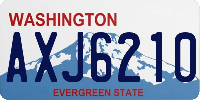 WA license plate AXJ6210