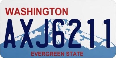 WA license plate AXJ6211