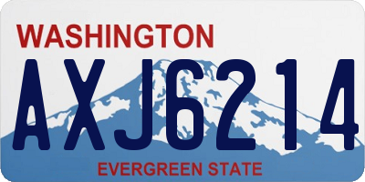 WA license plate AXJ6214