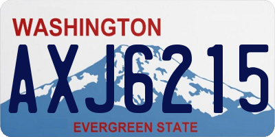 WA license plate AXJ6215