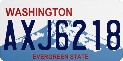 WA license plate AXJ6218