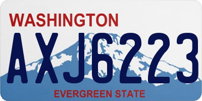 WA license plate AXJ6223