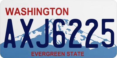 WA license plate AXJ6225