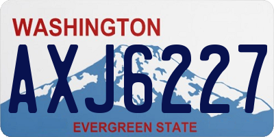 WA license plate AXJ6227