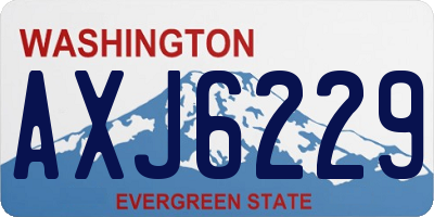 WA license plate AXJ6229