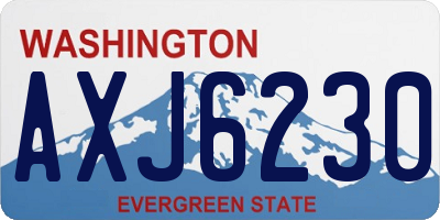 WA license plate AXJ6230
