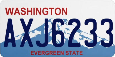 WA license plate AXJ6233