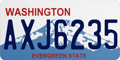 WA license plate AXJ6235