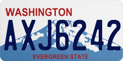 WA license plate AXJ6242