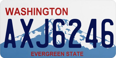 WA license plate AXJ6246