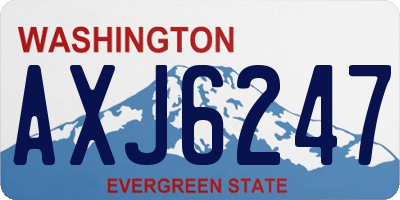 WA license plate AXJ6247