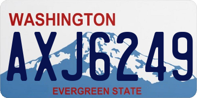 WA license plate AXJ6249