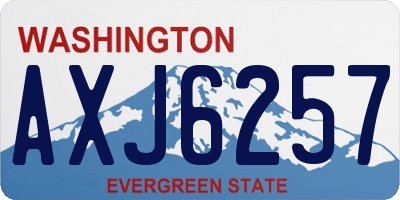 WA license plate AXJ6257