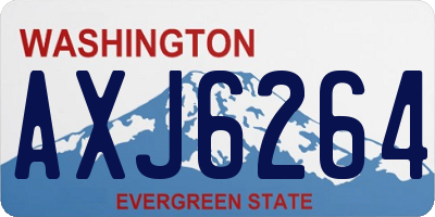 WA license plate AXJ6264