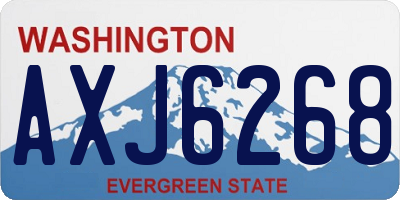 WA license plate AXJ6268