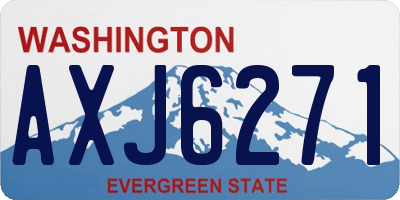 WA license plate AXJ6271