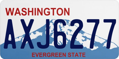 WA license plate AXJ6277