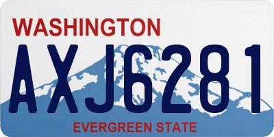 WA license plate AXJ6281