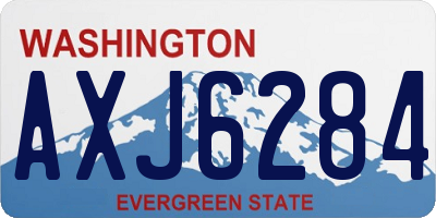 WA license plate AXJ6284