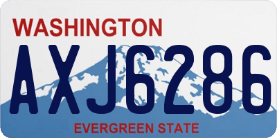 WA license plate AXJ6286